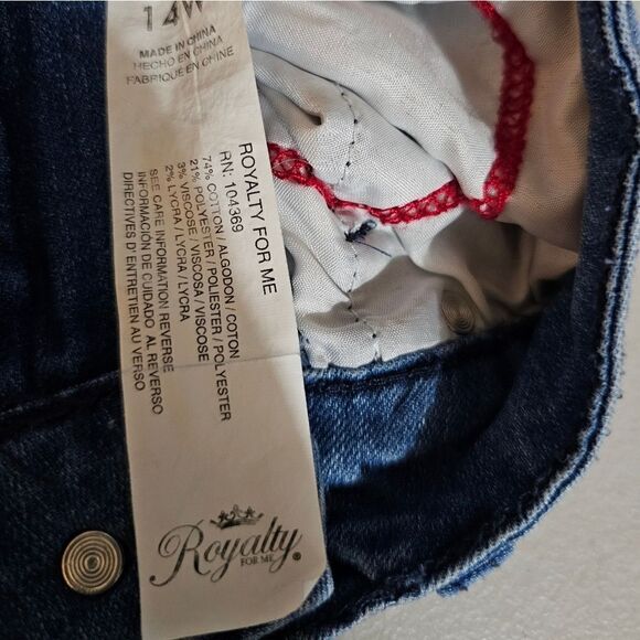 Royalty / Adolfo jean  women's 14W high rise pre-owned - Picture 7 of 7